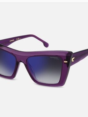 Carrera Purple Frame Sunglasses with Blue Gradient Lenses